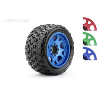 JETKO 1/5 XMT EX-KING COBRA TYRES (CLAW RIM/METAL BLUE/MEDIUM SOFT/BELTED/24MM) [5802CLMSGBB2]