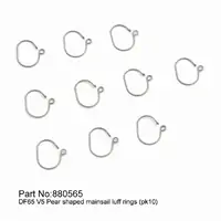 Joysway DF65V6-V8 Pear shaped mainsail luff rings 2025 version (pk10)
