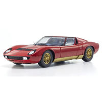 KYOSHO 1/12 LAMBORGHINI MIURA P 400 RED/BLUE INTERIOR DIECAST MODEL CAR