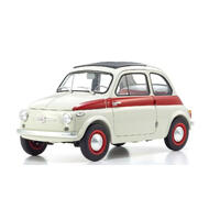 Kyosho Original 1/18 Fiat Nuova 500 Sport Light Gray/Red Line Diecast Model Car