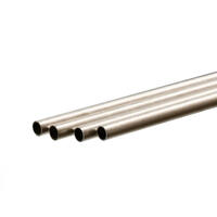K&S ALUMINIUM TUBE 7 X 1000MM 0.45 WALL (PACK OF 4 TUBES)
