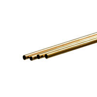 K&S BRASS TUBE 6 X 1000MM 0.45 WALL (PACK OF 4 TUBES)