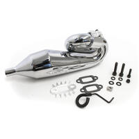 TUNED PIPE SET, REAR MOUNT WITH CNC CLAMP.