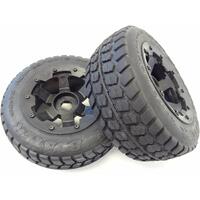 BAJA 5T/5SC REAR TARMAC TYRE ON RIM, 2PCE.
