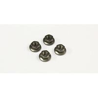 Kyosho Nut(M4X4.5)Flanged (Aluminum/Gunmetal/4P