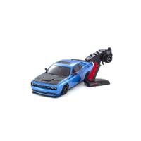 KYOSHO 1/10 FAZER MK2 2015 DODGE CHALLENGER SRT HELLCAT CRAZY BLUE 4WD ELECTRIC READYSET [34415T2]