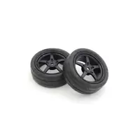 Kyosho Glued Tc Tire Fz02 (M/5 Spoke Racing Wheel/Bl/2Pc) [Fath705Bkm]