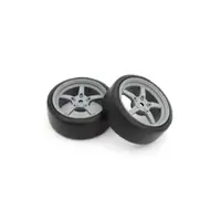 KYOSHO PREMOUNTED DRIFT TIRE FZ02 (5-SPOKE RACING/2PC) [FATH705GYD]