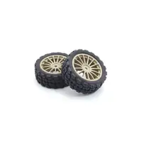 Kyosho Glued Rally Tire Fz02-R (15-Spoke Gold/M/2P)
