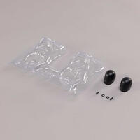 LOSI INTERIOR SET WITH HELMETS, CLEAR, BAJA REY 2.0