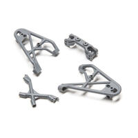 Losi Front Shock Tower/Brace And Camber Link Mount, Gray, Rock Rey