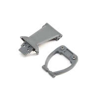 Losi Front Bumper/Skid Plate And Support, Grey, Rock Rey
