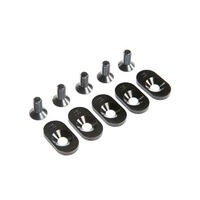 Losi Engine Mount Insert And Screws, Black, 19T, 5Ive-T 2.0