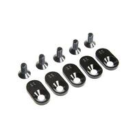 LOSI ENGINE MOUNT INSERT AND SCREWS, BLACK, 22T, 5IVE-T 2.0