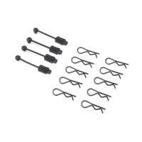 LOSI 10PC BODY CLIP PACK WITH 4PC CLIP LEASH, PROMOTO-MX/SM