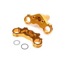 LOSI ALUMINIUM TRIPLE CLAMP SET, GOLD, PROMOTO-MX/SM