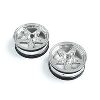 LOSI CHROME FRONT WHEEL, 2PCS, 22S DRAG