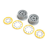 Losi Silver Wheels With Yellow Beadlock, 2Pcs, Dbxl 2.0