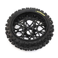 LOSI DUNLOP MX53 REAR TYRE MOUNTED WITH BLACK WHEEL, PROMOTO-MX