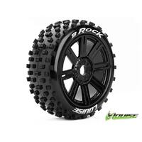 B-ROCK 1/8TH BUGGY TYRE BLK/SPOKE