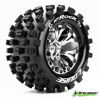 Mt-Rock 2.8 Tyre W/Rim Chrome 12Mm Hex