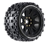 LOUISE RC MT-UPHILL SPEED 1/8 MONSTER TRUCK TIRES, 0" & 1/2" OFFSET, 17MM REMOVABLE