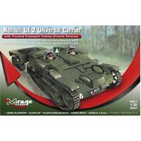 MIRAGE 1/35 RENAULT UE2 UNIVERSAL CARRIER CARRIER W/ TRACKED TRANSPORT TROLLEY (FRENCH VER.)