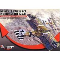 MIRAGE 1/48 SCHUSTA/SCHLASTA 27B HALBERSTADT CL.II + LOZENGE SET PLASTIC MODEL KIT