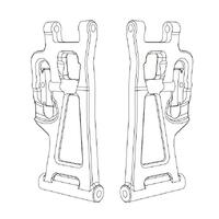 MJX REAR LOWER SWING ARM