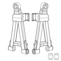 Mjx Front Lower Suspension Arms [16220]