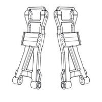MJX REAR LOWER SUSPENSION ARMS [16250]