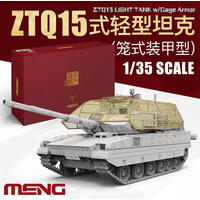 Meng 1/35 ZTQ15 Light Tank w/Cage Armor Plastic Model Kit