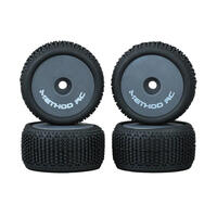 Method RC NitraGrip 1/28 Truggy Tyre Set Mounted on Gray Wheels, Losi Micro-T