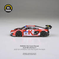 Para64 1/64 Audi R8 LMS Evo 2025 12H of Misano Juta Racing #71 LHD Diecast Model Car