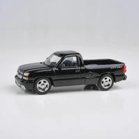 PARA64 1/64 2006 CHEVROLET SILVERADO SINGLE CAB ONYX BLACK DIECAST MODEL CAR