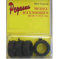 Pegasus 1/24 520 Lowrider Style Whitewall Tires For Scale Models [1016]
