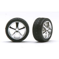 Pegasus 1/24 "Belagio'S" Rims W/Tires Chrome For Scale Models [1262]