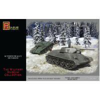 PEGASUS 1/72 T-34/76 SOVIET BATTLE TANKS (2) PLASTIC MODEL KIT [7661]