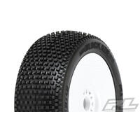 Blockade S3 (Soft) Off-Road 1:8 Buggy Tires Mounted On V2 White Wheels (2) For Fr Or Rr - Pr9039-233