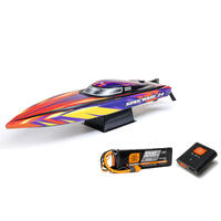 Pro Boat Sonicwake 24inch Self-Righting Brushless Deep-V Boat, RTR, Red