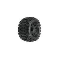 PROLINE BADLANDS MX38 3.8IN TYRES MOUNTED ON RAID 8X32 17MM MT WHEELS, F/R, PR10127-10