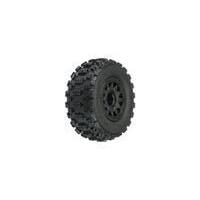 PROLINE BADLANDS MX SC M2 TYRES MOUNTED ON RAID WHEELS, SLASH 2WD/4WD, F/R, PR10156-10