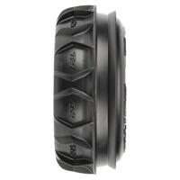 PROLINE 1/10 DUMONT FRONT PADDLE RIB 2.2INCH/3.0INCH MOUNTED ON SHORT COURSE 12MM RAID WHEELS, 2PCS