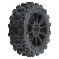 Proline Badlands Mx 1.9In Tyres Mounted On Mach-10 Black Wheels, 4Pcs, Grom