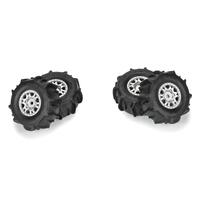 PROLINE DUMONT F/R TYRE SET MOUNTED ON BLACK IMPULSE WHEELS, ARRMA MOJAVE GROM