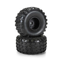 Proline Dirt Hawg 2.0 F/R 2.6in MT Tyres Mounted on Black Arrma Wheels, 2pcs, Arrma Quake, Gorgon