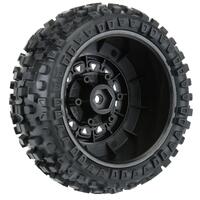 PROLINE BADLANDS SC TYRES MOUNTED ON RAID 6X30 WHEELS, SLASH 2WD/4WD, F/R, PR1182-10