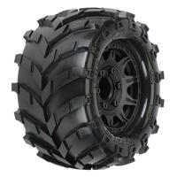 PROLINE MASHER 2.8IN TYRES MOUNTED ON RAID BLACK 6X30 WHEELS, F/R, PR1192-10