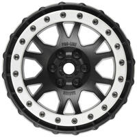 Proline Impulse Pro-Loc Black Wheels With Gray Ring, X-Maxx, 2Pcs, Pr2763-03