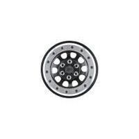 PROLINE STEELIES SILVER/BLACK 2.9IN STAMPED STEEL DUAL OFFSET WHEELS FOR AXIAL SCX6